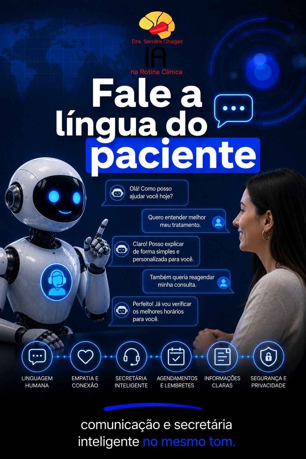 Fale a língua do paciente