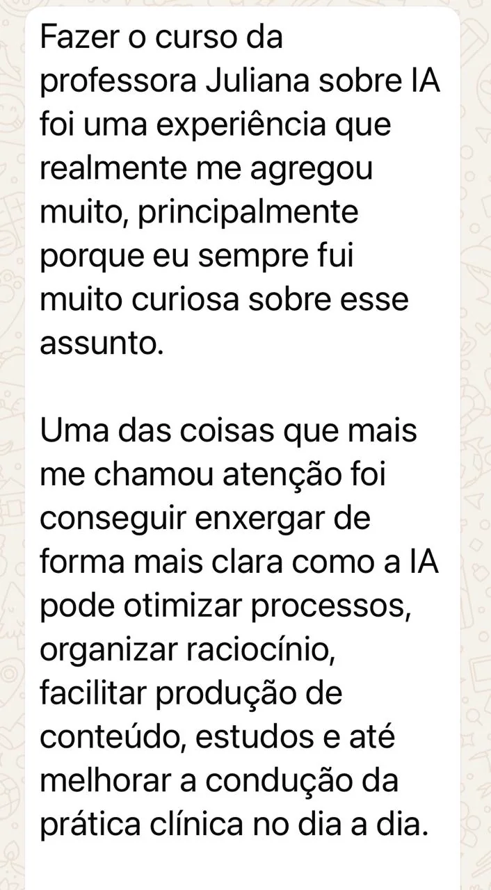 Depoimento de aluna do Prontuário Inteligente
